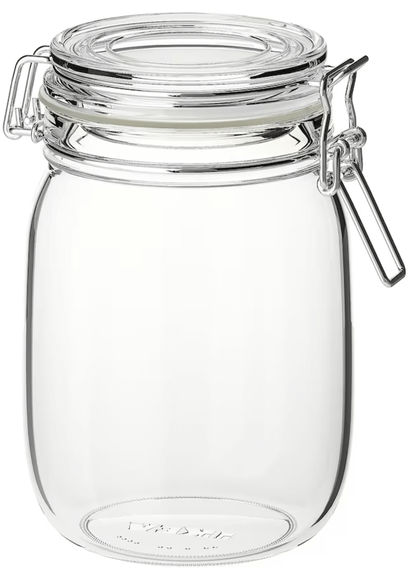 Glass jar for storing surströmming