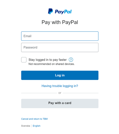Buy surstromming with PayPal or a Credit Card